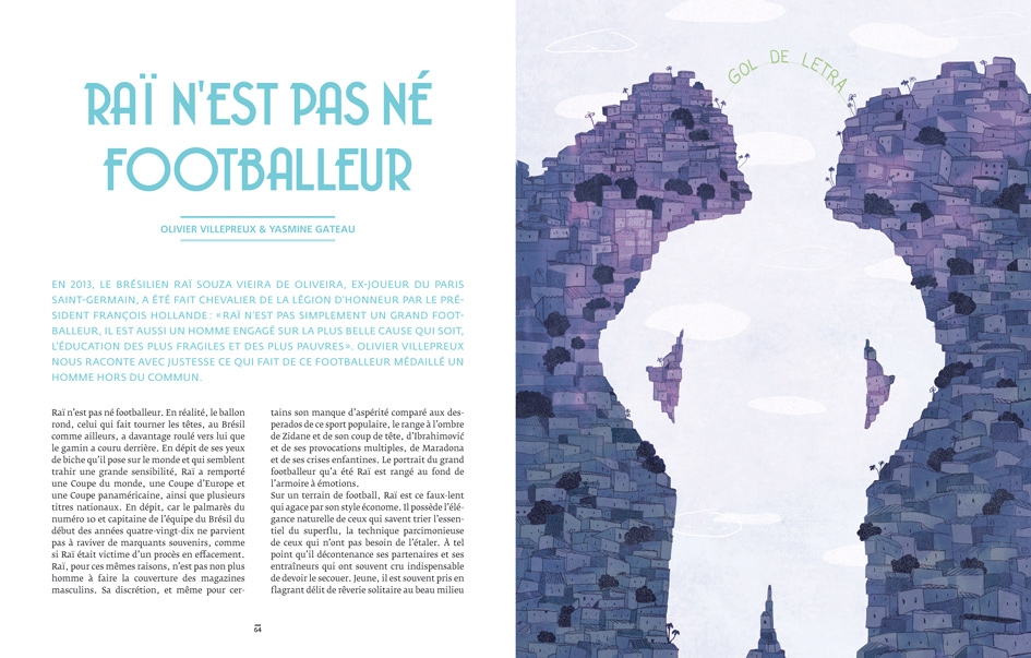 yasmine gateau, illustration, revue citrus, editorial illustration, rai, football, favela, gol de letra
