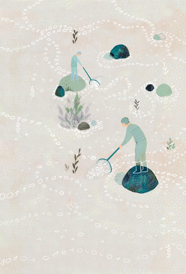 yasmine gateau, illustration, editorial illustration, I2D, documentaliste, data hygiénisme
