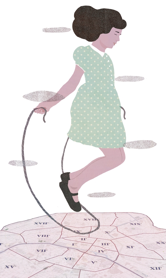 le monde, yasmine gateau, illustration, editorial illustration, dora bruder, paris