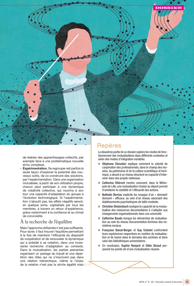 yasmine gateau, illustration, I2D, mutualisations, editorial illustration, chef d'orchestre, musique