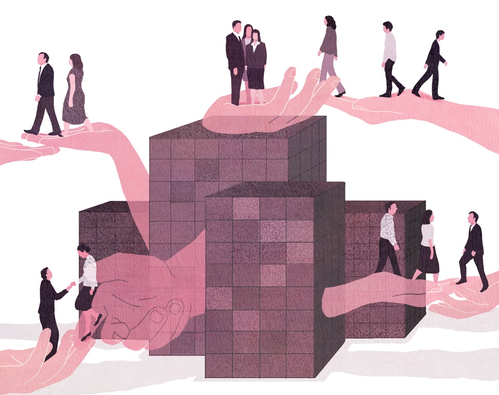 yasmine gateau, illustration, editorial illustration, le monde, mécénat, entreprise, salariés