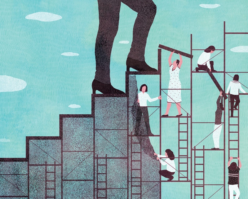 yasmine gateau, le monde, réseaux féminins, illustration
