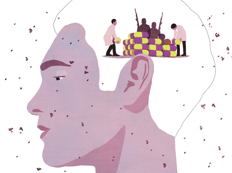 yasmine gateau, illustration, le monde, est, stress post traumatique, attentat