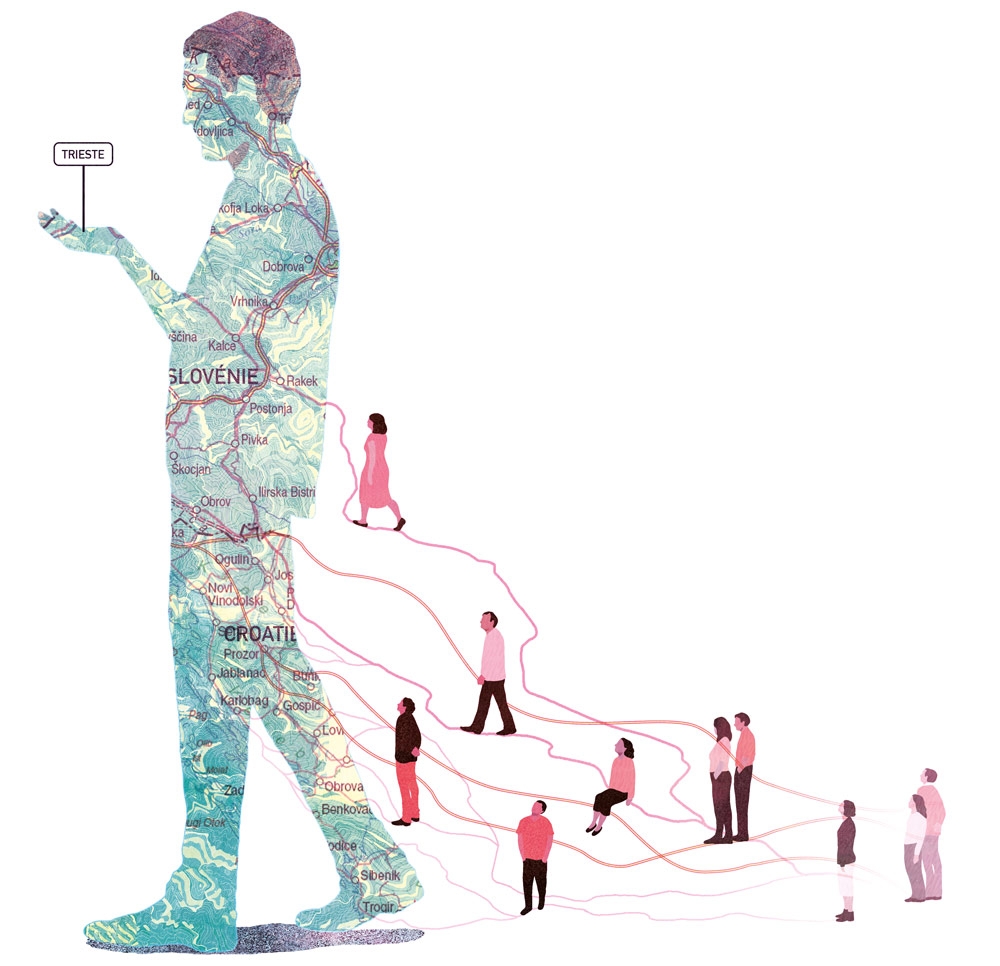 yasmine gateau, illustration, le monde, europe, baltes, cartographie