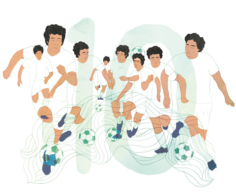 yasmine gateau, illustration, editorial illustration, citrus, rai, gol de letra, football, soccer