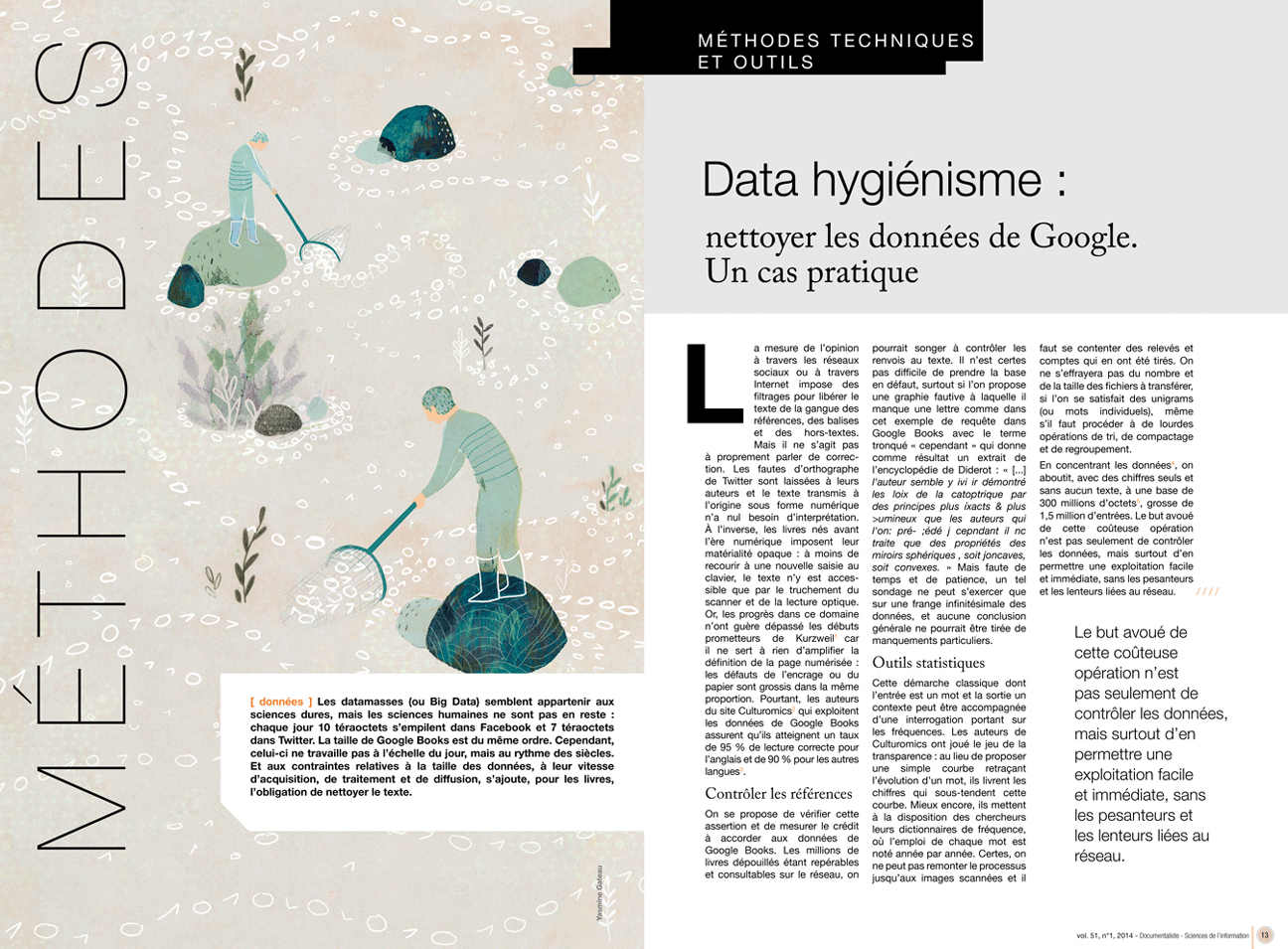 yasmine gateau, illustration, documentaliste, I2D, editorial illustration, data hygienisme